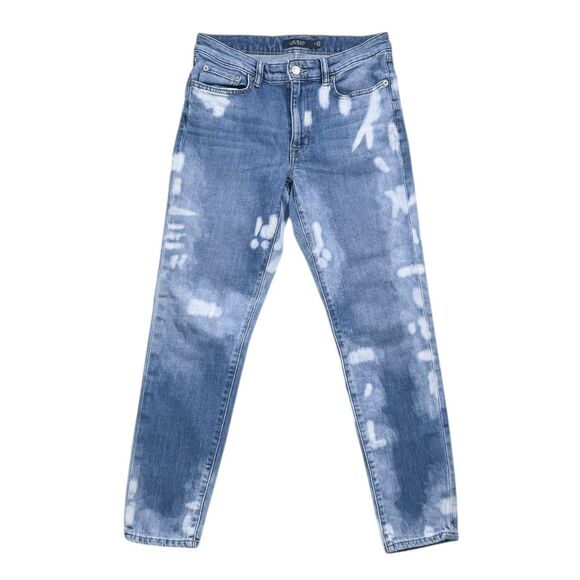 Ralph Lauren Women's Jeans Size 6 Blue Bleached Acid Wash Stretch Skinny Denim - Picture 1 of 8